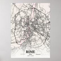 Rome - Italië Neapolitan City Map