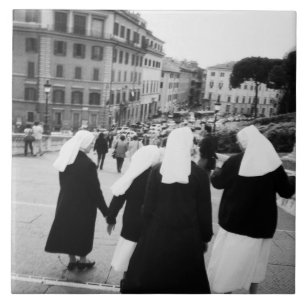 Rome Italië, Nonnen Patrouille! (NR) Tegeltje