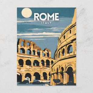Rome Italië Nostalgische reiskunst Briefkaart