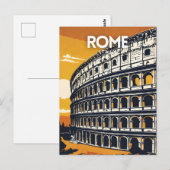 Rome Italië nostalgische reizen Briefkaart (Voorkant / Achterkant)