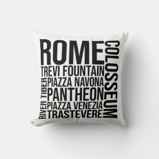 Rome, Italië oriëntatiepunten Typografie - Europe Kussen