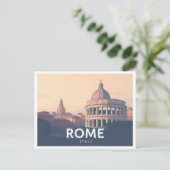 Rome Italië Pastel Travel Design Briefkaart (Staand voorkant)