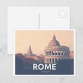 Rome Italië Pastel Travel Design Briefkaart (Voorkant / Achterkant)
