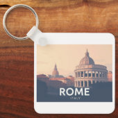 Rome Italië Pastel Travel Design Sleutelhanger (Voorkant)