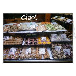 Rome Italië Pastry Shop Notes, Ciao! (blanco)