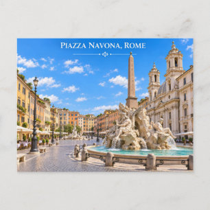 Rome Italië Piazza Navona Ansichtkaart Briefkaart