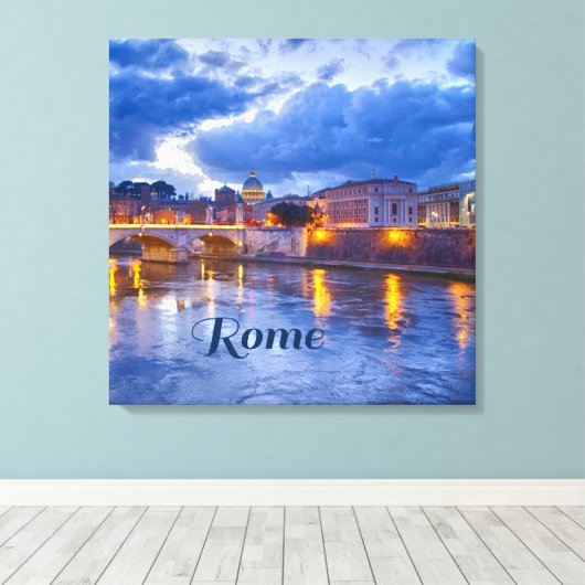 Rome Italië Prachtige Canvas Afdruk (Insitu (Houten vloer))