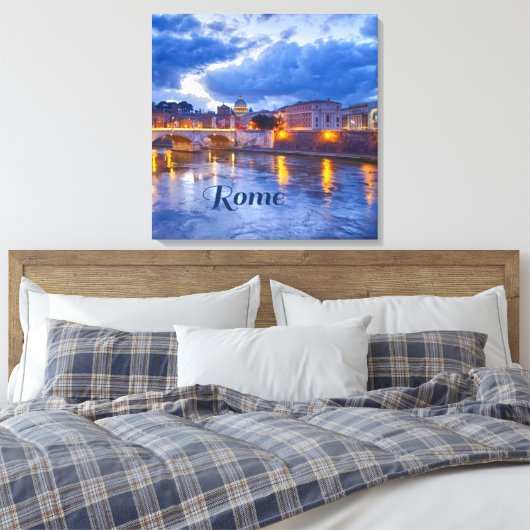 Rome Italië Prachtige Canvas Afdruk (Insitu (Slaapkamer))