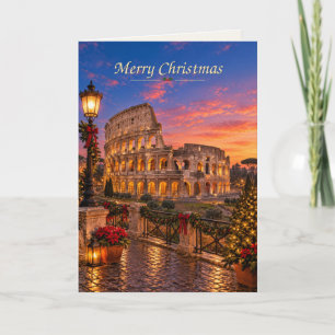 Rome Italië Prettig Kerstfeest Feestdagen Kaart