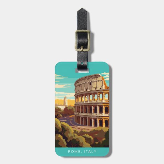 Rome Italië Reis Bagage Label (Voorkant verticaal)