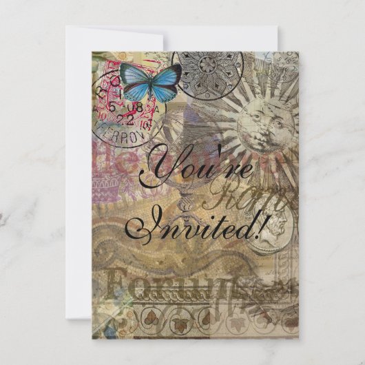 Rome Italië Reis Vakantie Vakantie Stad Kaart (Voorkant)