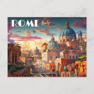 Rome Italië Reiskunst Briefkaart