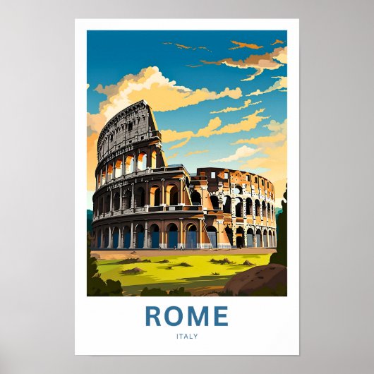 Rome Italië Reisprint Poster (Voorkant)