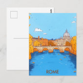 Rome Italië Reizen Briefkaart (Voorkant / Achterkant)