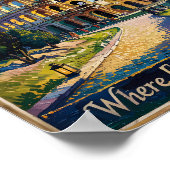 Rome Italië Reizen Colosseum Sterrennacht Van Gogh Poster (Hoek)