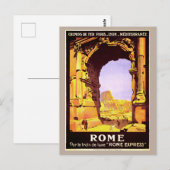 Rome Italië Reizen per trein Toerisme Briefkaart (Voorkant / Achterkant)