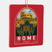 Rome Italië Reizen Retro Embleem Keramisch Ornament (Rechts)