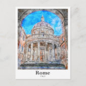 Rome Italië Reizen Waterverf Hand getekend Briefkaart (Voorkant)