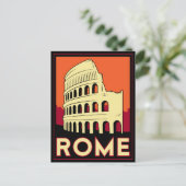 rome - italië -  retro -  coliseum briefkaart (Staand voorkant)