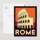 rome - italië -  retro -  coliseum briefkaart (Voorkant / Achterkant)