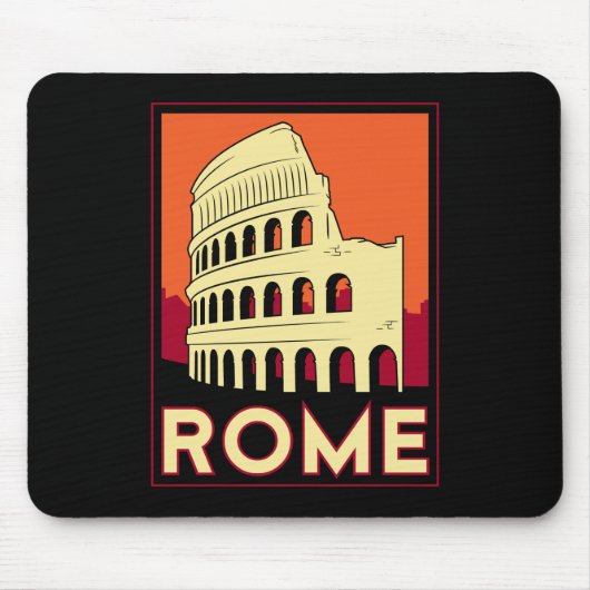 rome - italië - retro - coliseum muismat (Voorkant)