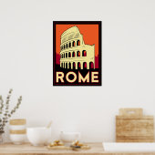 rome - italië -  retro -  coliseum poster (Keuken)