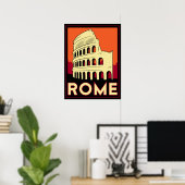 rome - italië -  retro -  coliseum poster (Thuiskantoor)