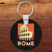 rome - italië -  retro -  coliseum sleutelhanger (Voorkant)