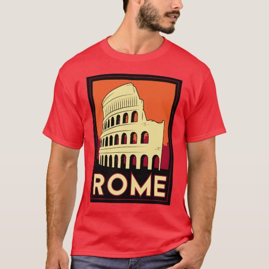 rome - italië - retro - coliseum t-shirt (Voorkant)