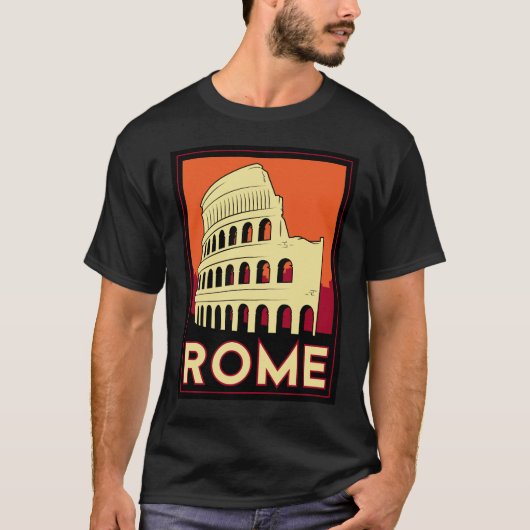 rome - italië - retro - coliseum t-shirt (Voorkant)