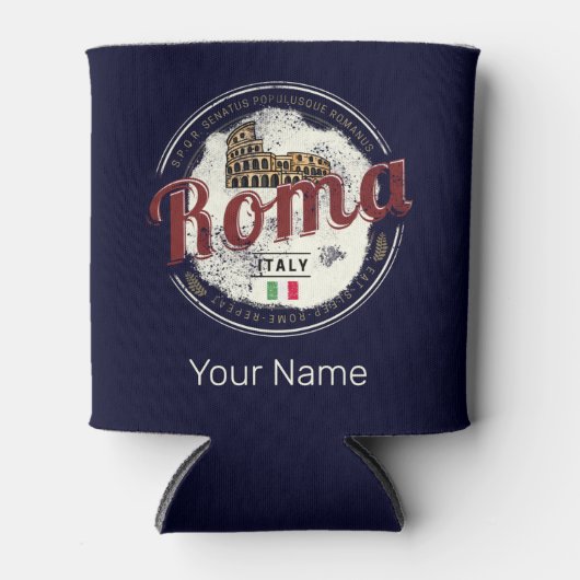 Rome Italië Retro Colosseum  Holiday Blikjeskoeler (Voorkant)