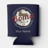 Rome Italië Retro Colosseum  Holiday Blikjeskoeler (Achterkant)