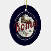 Rome Italië Retro Colosseum  Holiday Keramisch Ornament (Rechts)