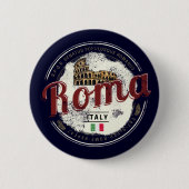 Rome Italië Retro Colosseum  Holiday Ronde Button 5,7 Cm (Voorkant)