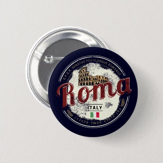 Rome Italië Retro Colosseum  Holiday Ronde Button 5,7 Cm (Voorkant /achterkant)