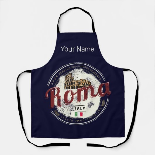 Rome Italië Retro Colosseum  Holiday Schort (Voorkant)