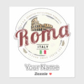 Rome Italië Retro Colosseum  Holiday Sticker (Vel)