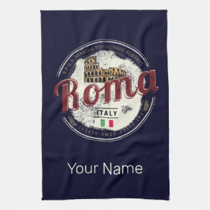 Rome Italië Retro Colosseum Vintage Vakantie Theedoek