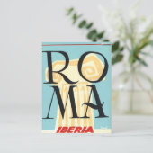 Rome Italië Roma Ionische Column Vintage Reizen Briefkaart (Staand voorkant)