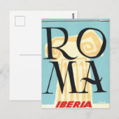 Rome Italië Roma Ionische Column Vintage Reizen Briefkaart (Voorkant / Achterkant)