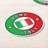 Rome Italië Ronde Kartonnen Onderzetter (Gebogen)
