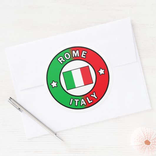 Rome Italië Ronde Sticker (Envelop)