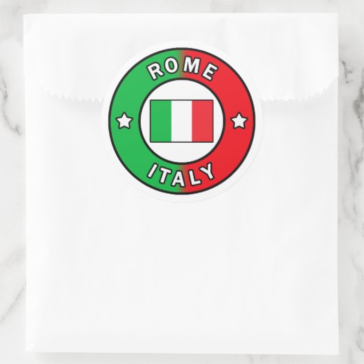 Rome Italië Ronde Sticker (Tas)