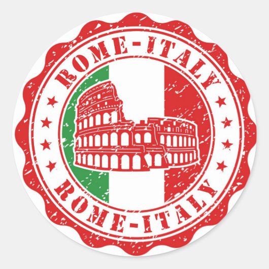Rome Italië Ronde Sticker (Voorkant)