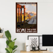 Rome Italië Ruins Travel Poster (Thuiskantoor)