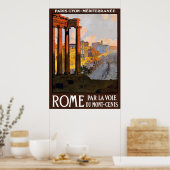 Rome Italië Ruins Travel Poster (Keuken)