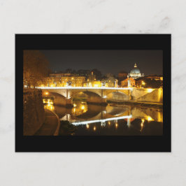 Rome, Italië 's nachts Briefkaart