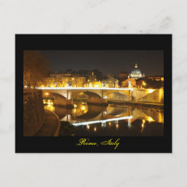 Rome, Italië 's nachts Briefkaart