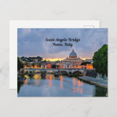 Rome, Italië - Saint Angelo Bridge, Briefkaart (Voorkant / Achterkant)