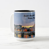 Rome, Italië - Saint Angelo Bridge, Tweekleurige Koffiemok (Voorkant links)